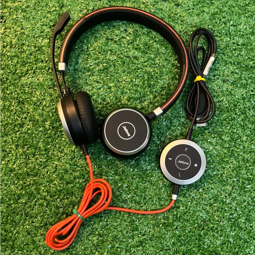 Jabra Black and Red Wired Headset